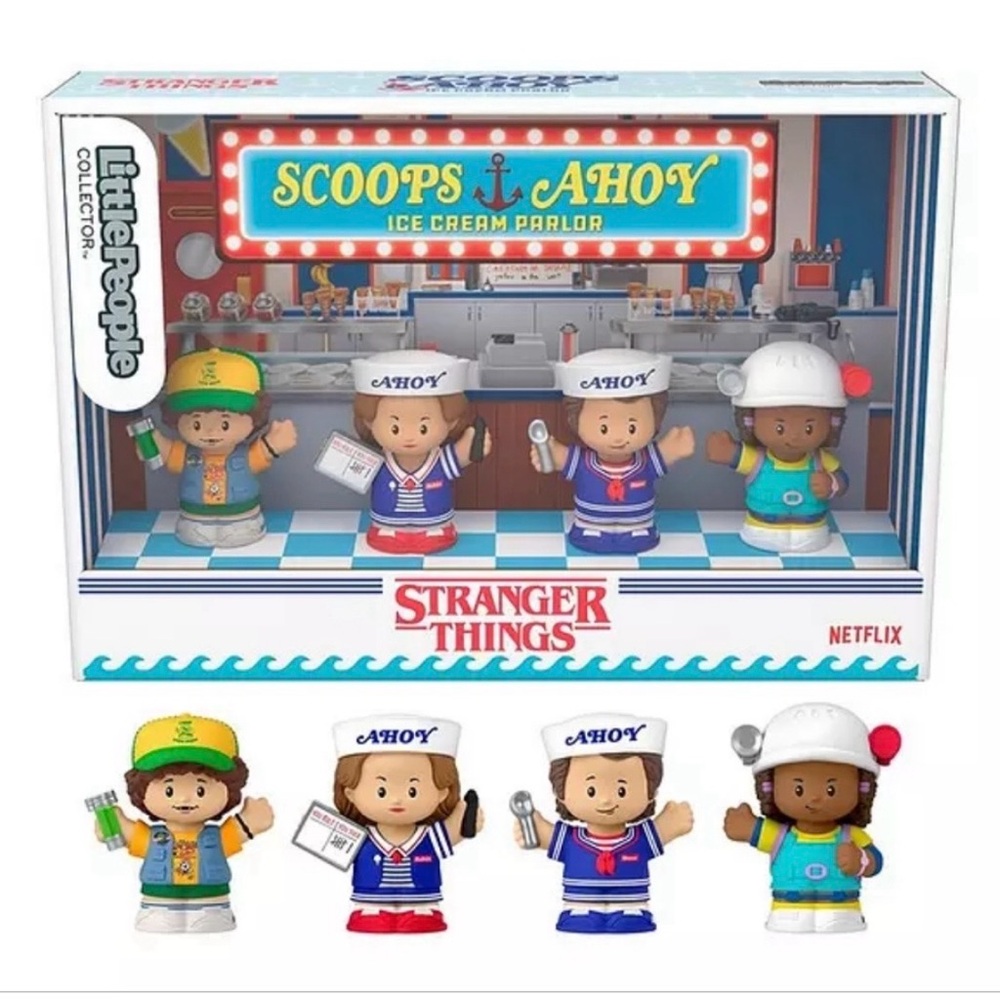 Fisher Price Stranger Things Little People Collector Scoops Ahoy NWT